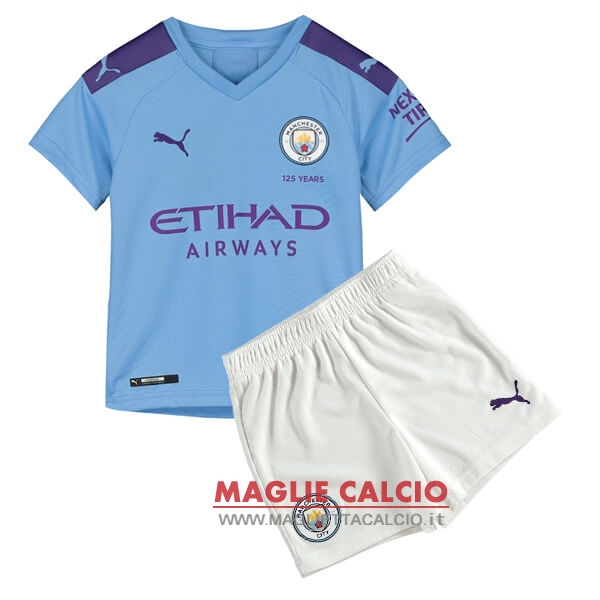 nuova prima magliette manchester city set completo bambino 2019-2020