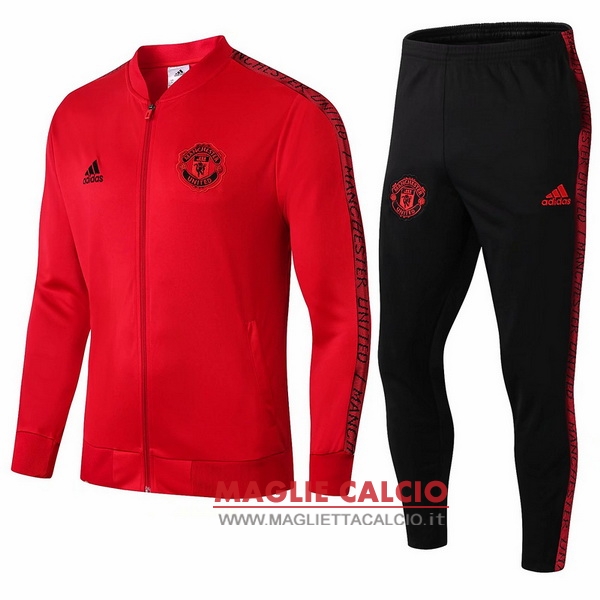 nuova manchester united insieme completo rosso giacca 2019-2020
