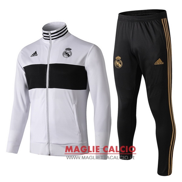 nuova real madrid insieme completo bianco nero giacca 2019-2020