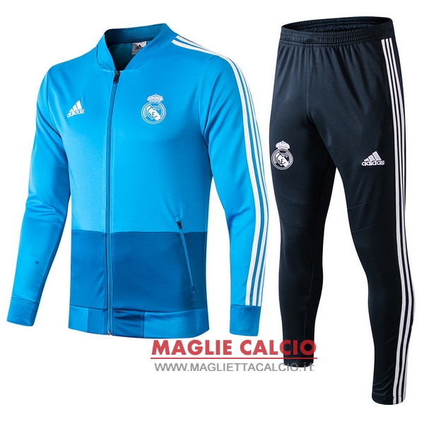 nuova real madrid insieme completo blu nero giacca 2019-2020