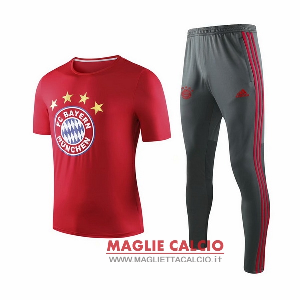 nuova formazione set completo divisione magliette bayern munich 2019-2020 rosso grigio