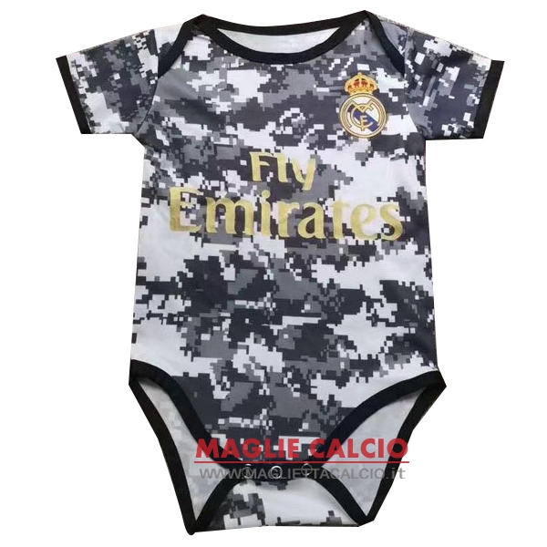 nuova magliette real madrid tutine bambino 2019-2020 bianco grigio