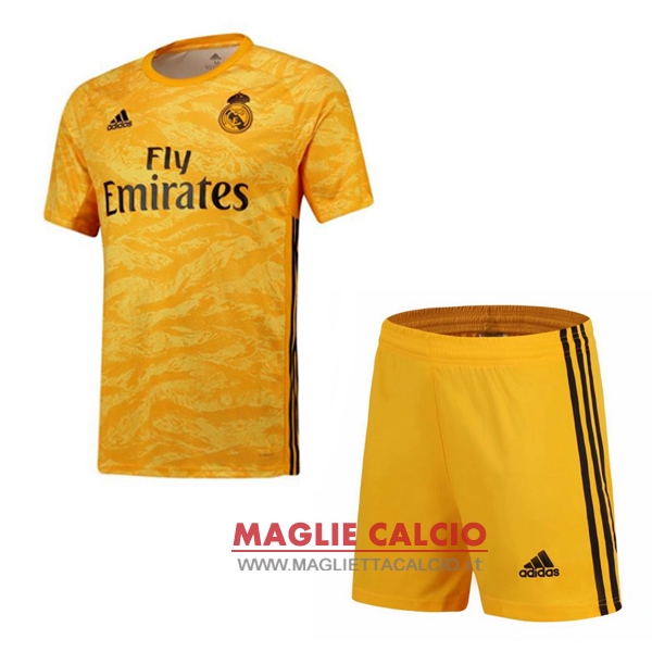 nuova prima maglietta real madrid set completo bambino portiere 2019-2020