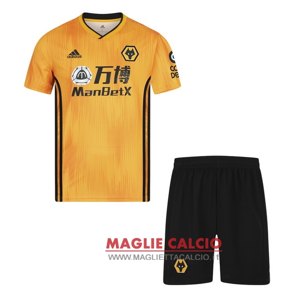 nuova prima maglietta set completo wolves bambino 2019-2020