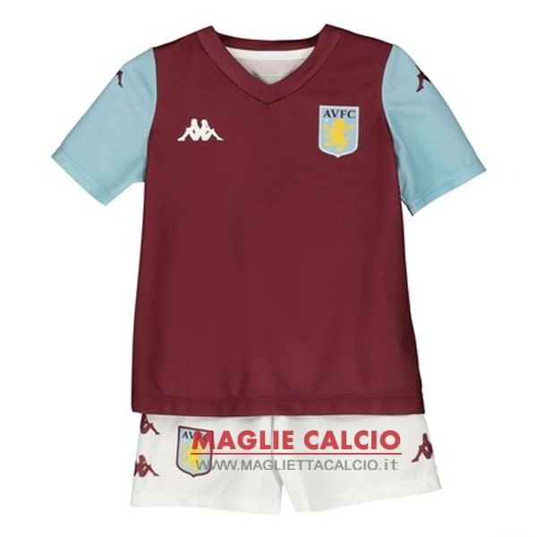 nuova prima maglietta aston villa set completo bambino 2019-2020