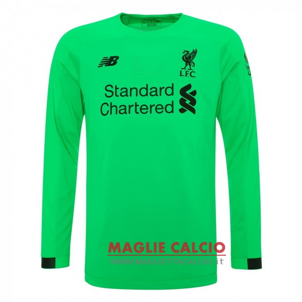 nuova magliette manica lunga portiere liverpool 2019-2020 verde