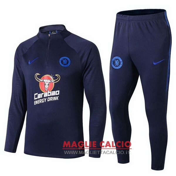 nuova chelsea insieme completo blu bianco giacca 2019-2020