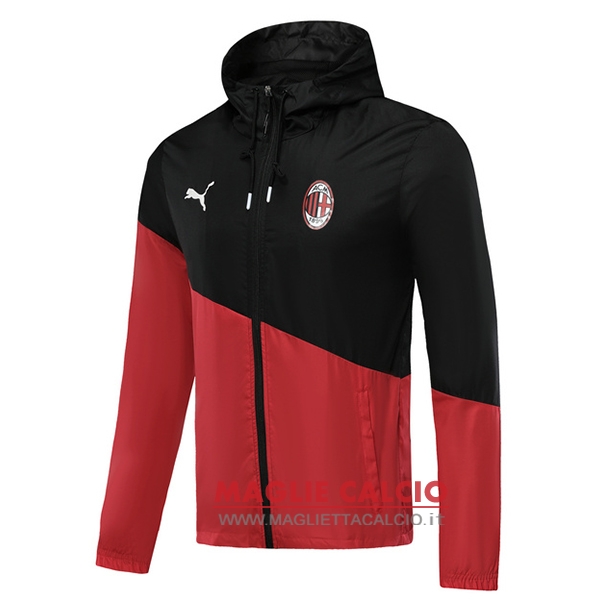 nuova ac milan giacca a vento nero rosso 2019-2020