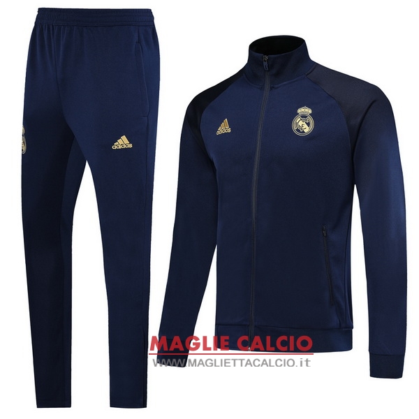 nuova real madrid insieme completo blu giallo giacca 2019-2020