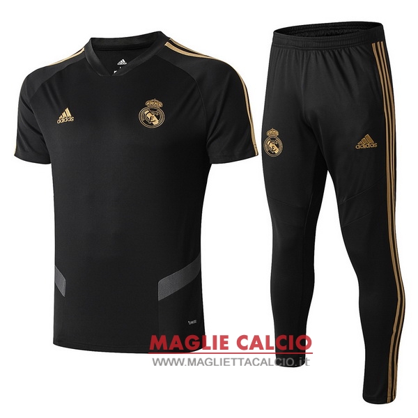 nuova formazione set completo divisione magliette real madrid 2019-2020 nero giallo