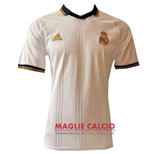 real madrid bianco giallo magliette polo nuova 2019-2020