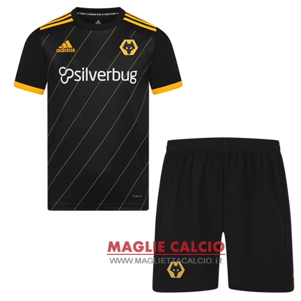 nuova seconda maglietta set completo wolves bambino 2019-2020