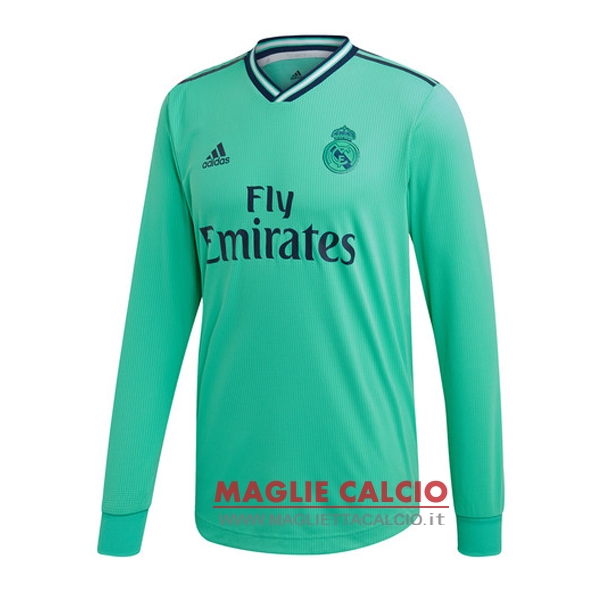 nuova terza magliette real madrid mancia lunga 2019-2020