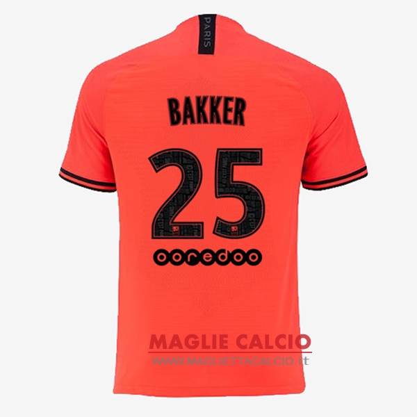 nuova maglietta paris saint germain 2019-2020 bakker 25 seconda