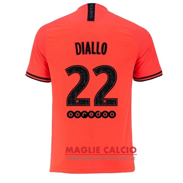 nuova maglietta paris saint germain 2019-2020 diallo 22 seconda