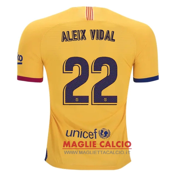 nuova maglietta barcellona 2019-2020 aleix vidal 22 seconda