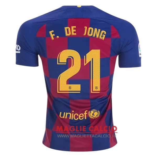 nuova maglietta barcellona 2019-2020 de jong 21 prima