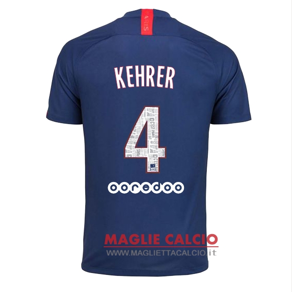 nuova maglietta paris saint germain 2019-2020 kehrer 4 prima