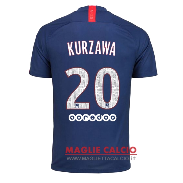 nuova maglietta paris saint germain 2019-2020 kurzawa 20 prima