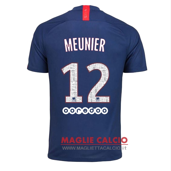 nuova maglietta paris saint germain 2019-2020 meunier 12 prima