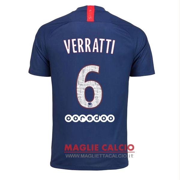 nuova maglietta paris saint germain 2019-2020 verratti 6 prima