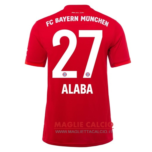 nuova maglietta bayern munich 2019-2020 alaba 27 prima