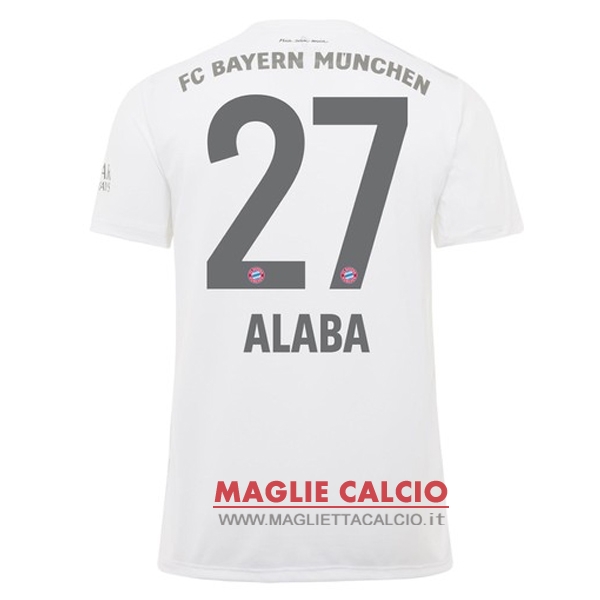 nuova maglietta bayern munich 2019-2020 alaba 27 seconda