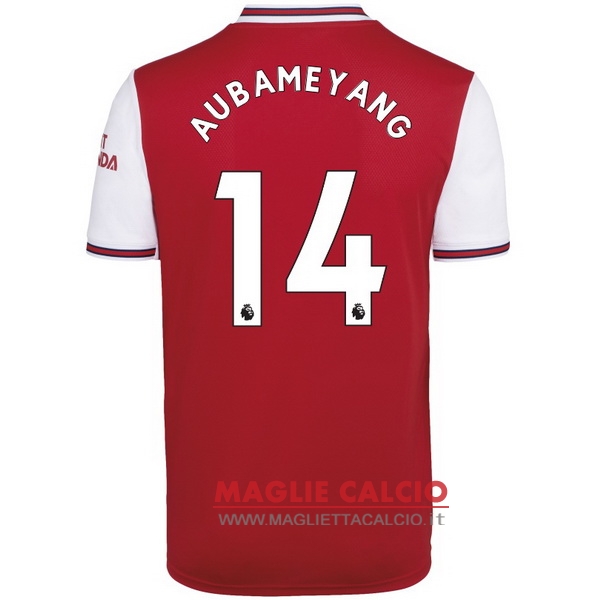 nuova maglietta arsenal 2019-2020 aubameyang 14 prima