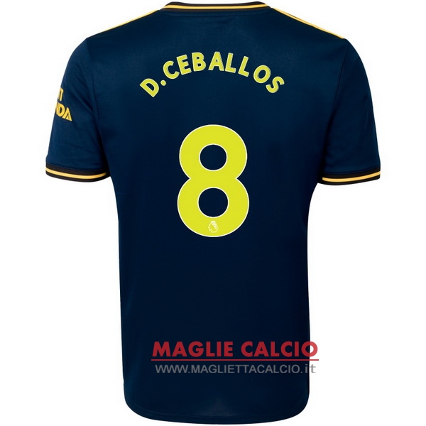 nuova maglietta arsenal 2019-2020 d.ceballos 8 terza