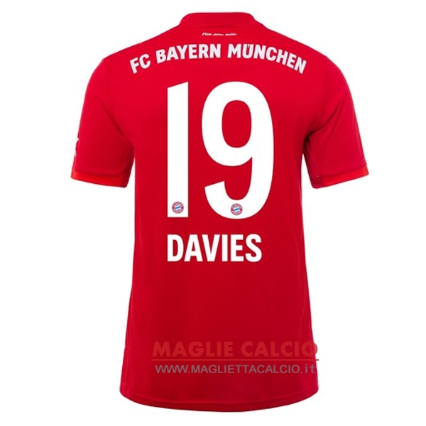 nuova maglietta bayern munich 2019-2020 davies 19 prima
