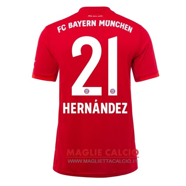 nuova maglietta bayern munich 2019-2020 hernandez 21 prima