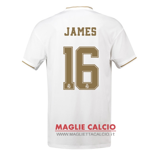 nuova maglietta real madrid 2019-2020 james 16 prima