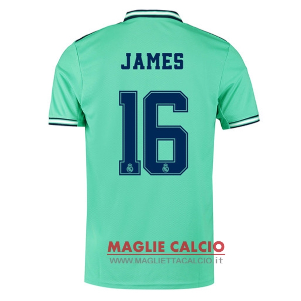 nuova maglietta real madrid 2019-2020 james 16 terza