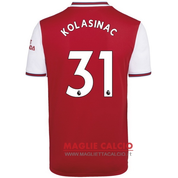 nuova maglietta arsenal 2019-2020 kolasinac 31 prima