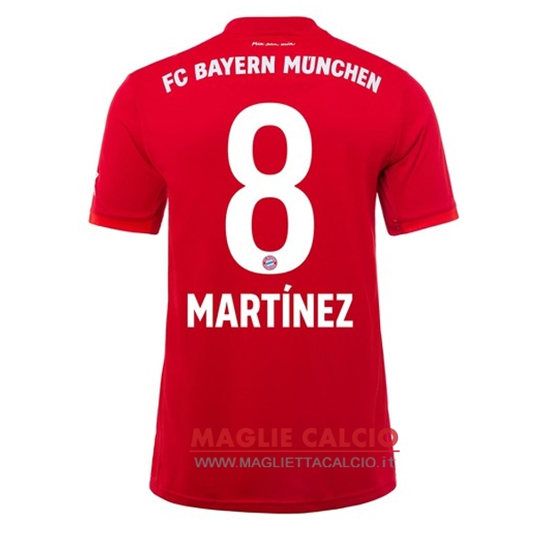 nuova maglietta bayern munich 2019-2020 martinez 8 prima