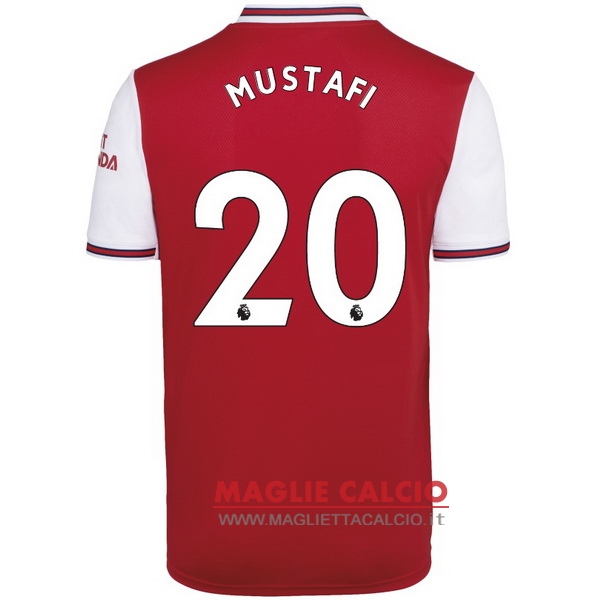 nuova maglietta arsenal 2019-2020 mustafi 20 prima