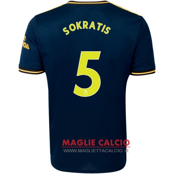 nuova maglietta arsenal 2019-2020 sokratis 5 terza