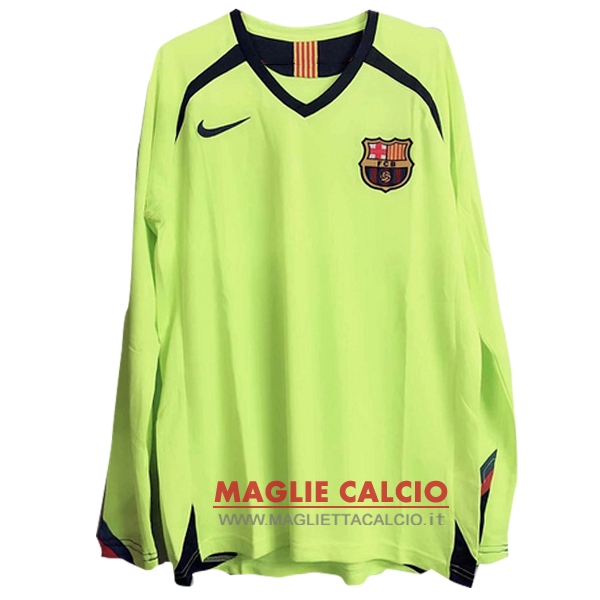nuova seconda divisione magliette manica lunga barcelona retro 2005-2006