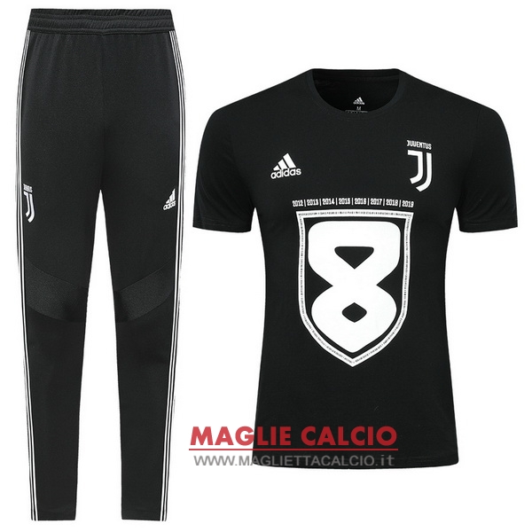 nuova formazione set completo divisione magliette juventus 2019-2020 nero