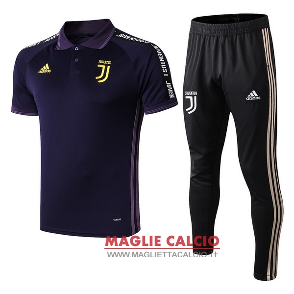 polo set completo maglia juventus 2018-2019 purpureo