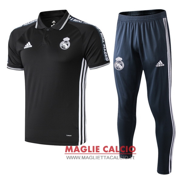 polo set completo maglia real madrid 2019-2020 nero