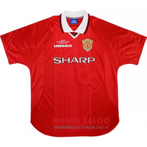 nuova prima magliette manchester united retro 1999-2000