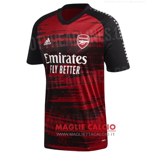 nuova pre match divisione magliette arsenal 2020-2021 rosso