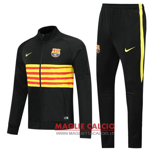 nuova barcelona set completo nero giallo rosso giacca 2019-2020