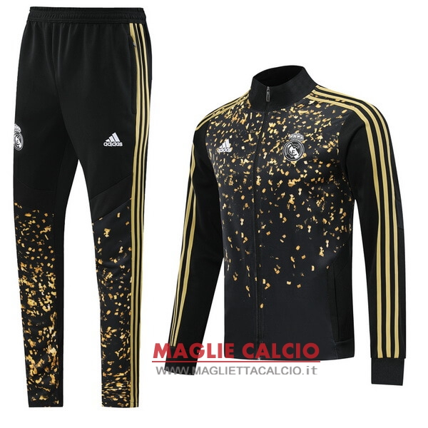 nuova real madrid insieme completo giallo nero giacca 2019-2020