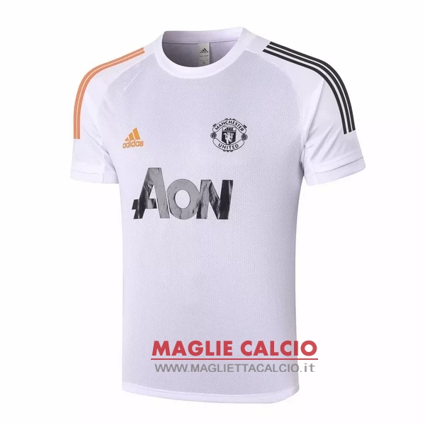 nuova formazione divisione magliette manchester united 2020-2021 bianco arancione nero