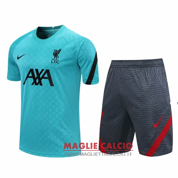 nuova formazione insieme completo divisione magliette liverpool 2020-2021 verde grigio