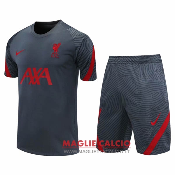 nuova formazione insieme completo divisione magliette liverpool 2020-2021 grigio rosso