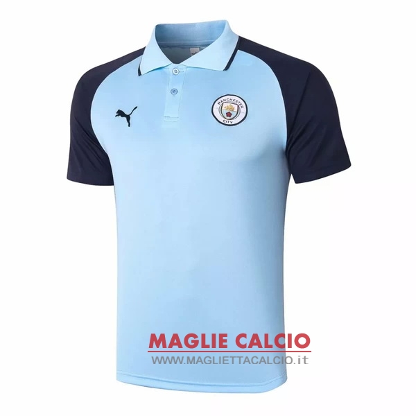 manchester city blu nero magliette polo nuova 2020-2021