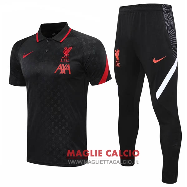 polo set completo maglia liverpool 2020-2021 nero